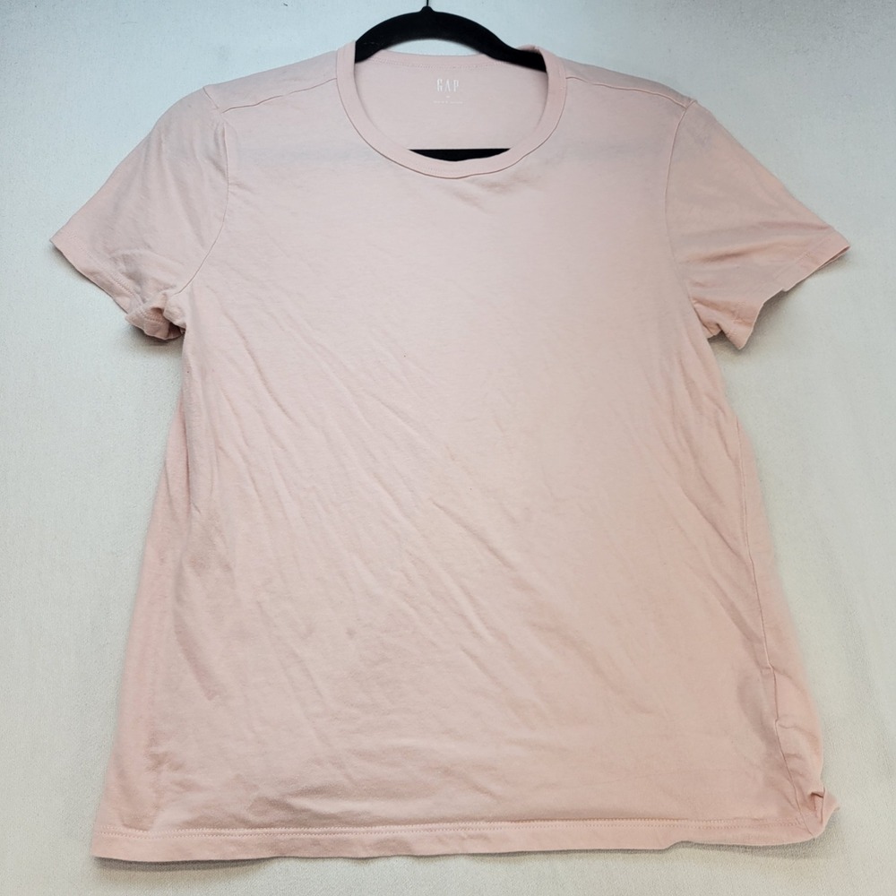 Gap T-Shirt Womens Medium Pink Casual Short Sleeve Crew Neck Solid Cotton